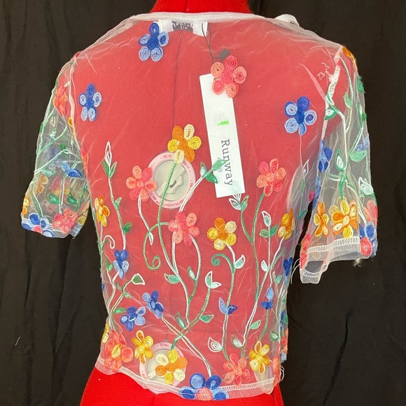 Mesh Embroidered Shirt - Picture 2 of 2